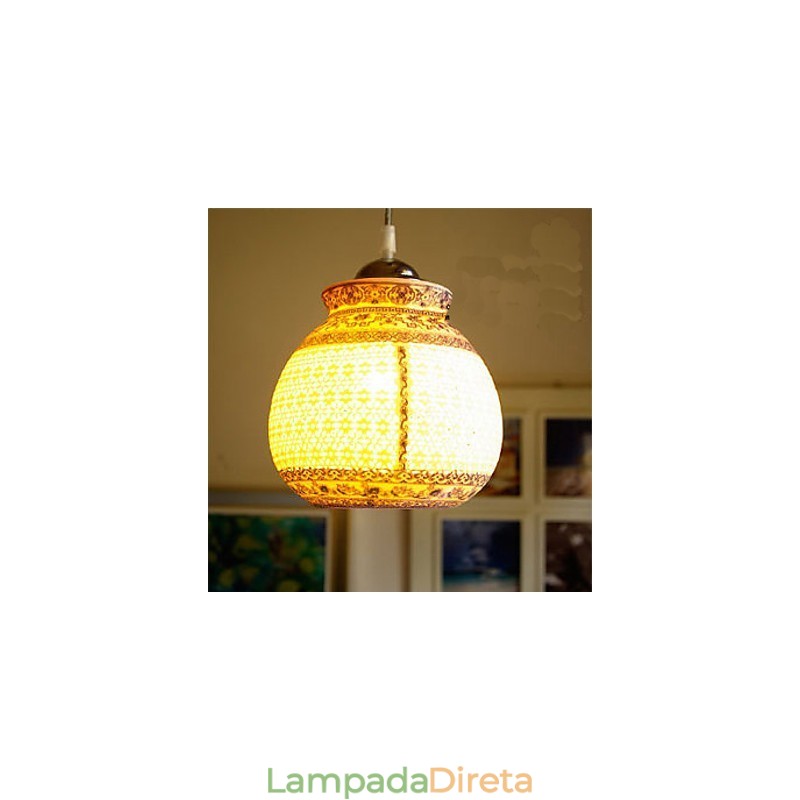 Lâmpada de cerâmica retrô lâmpada escada azul lustre de cabeça única criativo