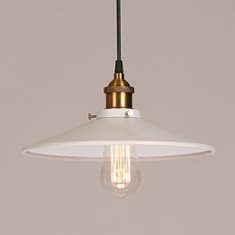 Luminária pendente de metal com pintura vintage