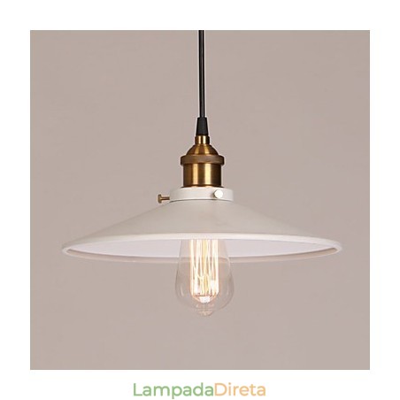 Luminária pendente de metal com pintura vintage Luminária pendente de metal com pintura vintage