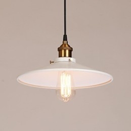 Luminária pendente de metal com pintura vintage