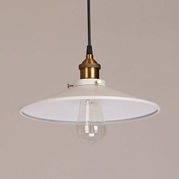 Luminária pendente de metal com pintura vintage