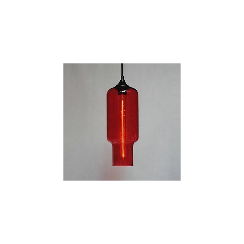 Luminária pendente de vidro moderna com design de bolha marrom