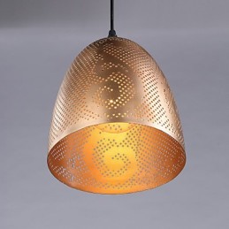 Lustre moderno de ferro forjado dourado