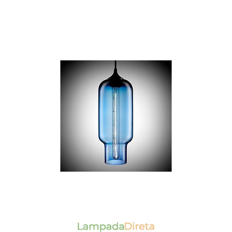 Luminária pendente de vidro retrô criativa de cabeça única Café In The Goldfish Bowl