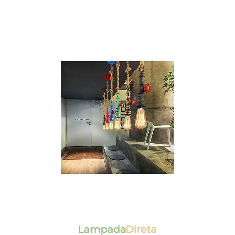 Luminária americana retrô Industrial Wind
