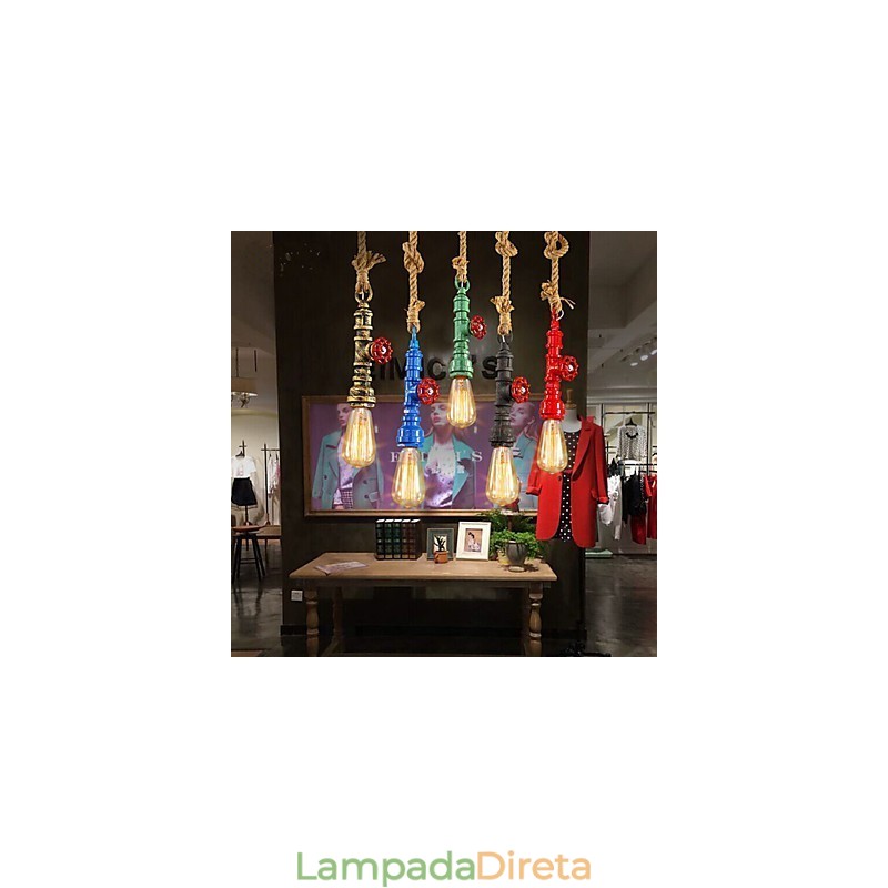 Luminária americana retrô Industrial Wind
