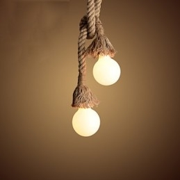 Luzes pendentes estilo mini garagem retrô tecido