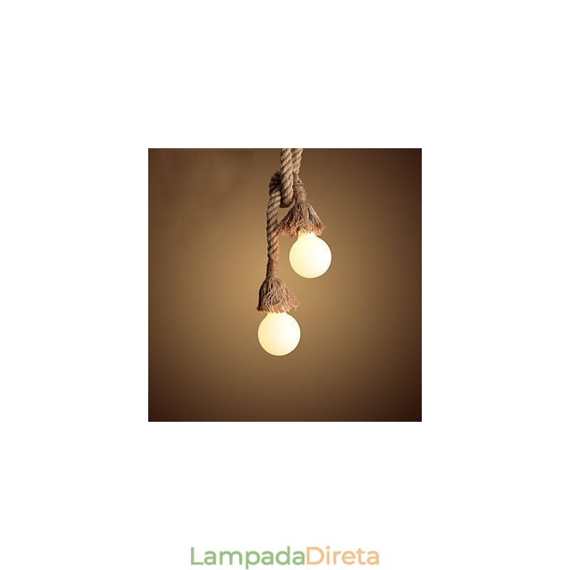 Luzes pendentes estilo mini garagem retrô tecido
