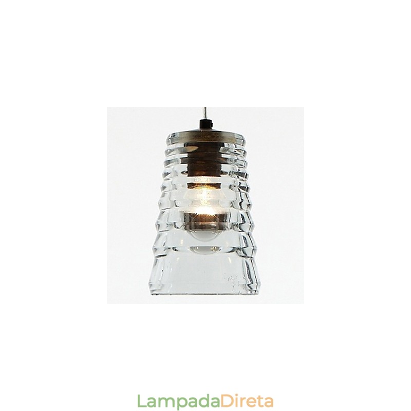 Luminária pendente de vidro contemporânea moderna
