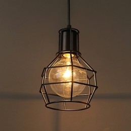 Luminária pendente moderna de malha de metal Luminárias pendentes simples Luminária pendente de café