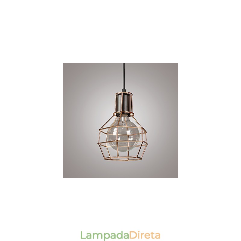 Luminária pendente moderna de malha de metal Luminárias pendentes simples Luminária pendente de café