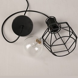 Luminária pendente moderna de malha de metal Luminárias pendentes simples Luminária pendente de café