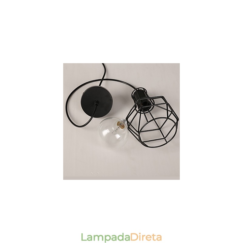 Luminária pendente moderna de malha de metal Luminárias pendentes simples Luminária pendente de café