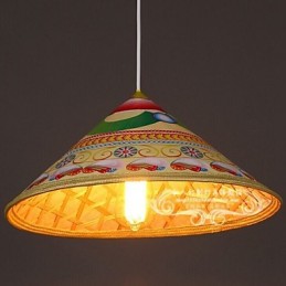 Moderno Chapéu de Chá Lustre Lustre Lustre Chapéus de Bambu