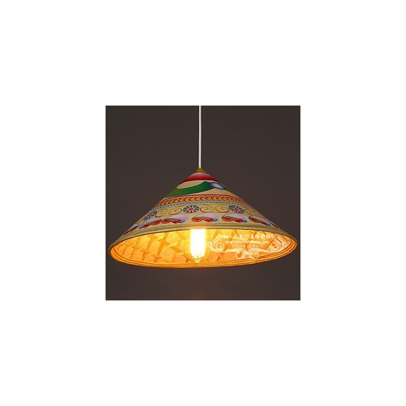 Moderno Chapéu de Chá Lustre Lustre Lustre Chapéus de Bambu