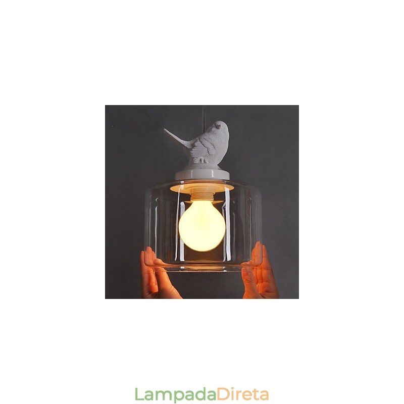 Luminária pendente de vidro moderna Luminária pendente simples Luminária pendente de café