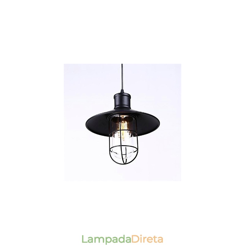 Luminária Pendente Estilo Country Ferro