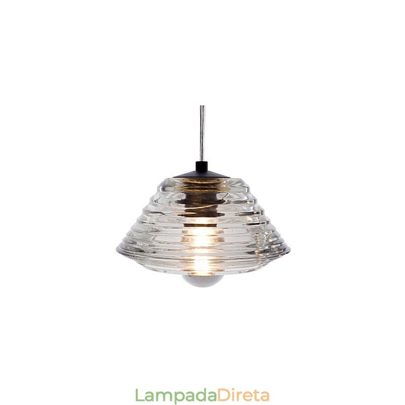 Luminária pendente de vidro contemporânea moderna