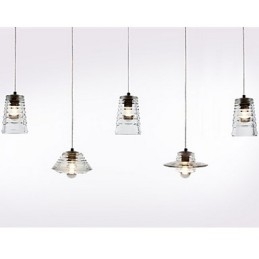 Luminária pendente de vidro contemporânea moderna