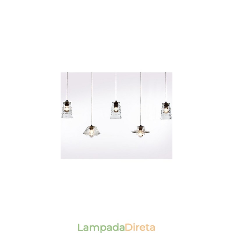 Luminária pendente de vidro contemporânea moderna