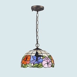 Lustre de vidro colorido de artes criativas rurais que restaura a luz da lâmpada de maneiras antigas