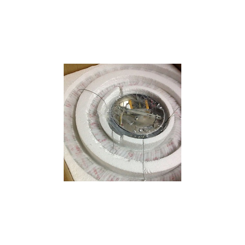 Luminária pendente de cristal regulável, lustre circular moderno, lâmpadas de iluminação, luminárias de teto redondas brancas frias com controle remoto