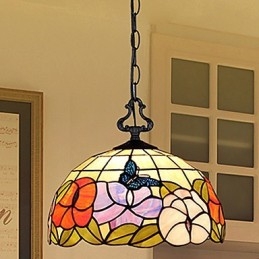 Lustre de vidro colorido de artes criativas rurais que restaura a luz da lâmpada de maneiras antigas