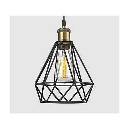 Fio industrial CAGE PENDANT LIGHT Café Loft Warehouse Lighting Black Cord Fio industrial CAGE PENDANT LIGHT Café Loft Warehouse Lighting Black Cord
