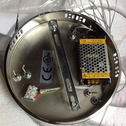 Luminária pendente de cristal regulável, lustre circular moderno, lâmpadas de iluminação, luminárias de teto redondas brancas frias com controle remoto