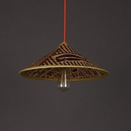 Chapéu de bambu Lustre Lustre Lâmpada Peixe Pessoas Chapéus