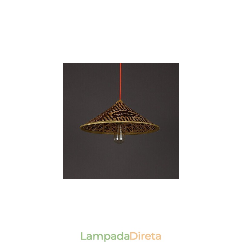 Chapéu de bambu Lustre Lustre Lâmpada Peixe Pessoas Chapéus