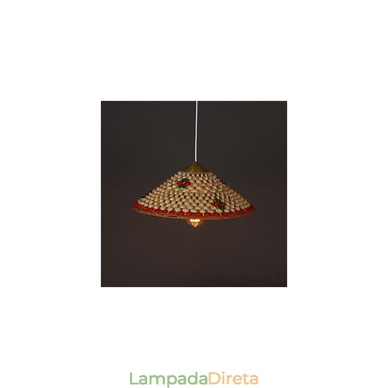 Café Bambu Chapéus Chapéu Lustre Lâmpada