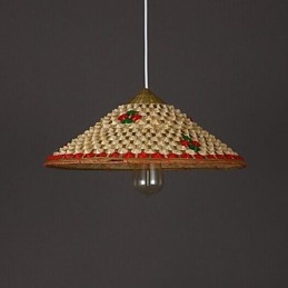 Café Bambu Chapéus Chapéu Lustre Lâmpada