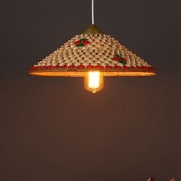 Café Bambu Chapéus Chapéu Lustre Lâmpada