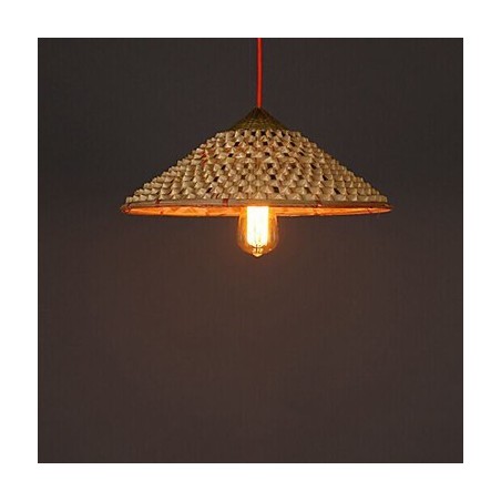 Lustre de bambu de palha de fazenda vintage Lustre Lustre Lustre Lustre de bambu de palha de fazenda vintage Lustre Lustre Lustre