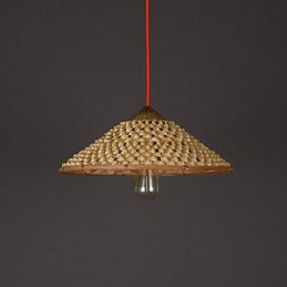 Lustre de bambu de palha de fazenda vintage Lustre Lustre Lustre