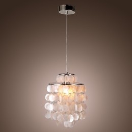 Luminária pendente cromada estilo mini contemporânea moderna
