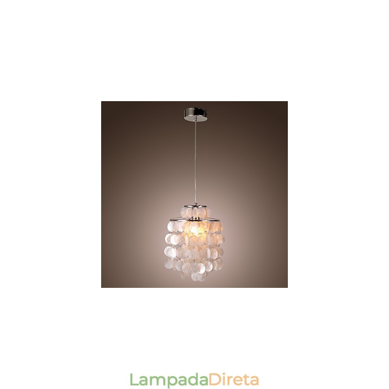 Luminária pendente cromada estilo mini contemporânea moderna