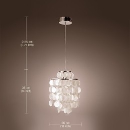Luminária pendente cromada estilo mini contemporânea moderna