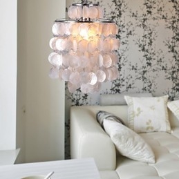 Luminária pendente cromada estilo mini contemporânea moderna