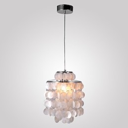 Luminária pendente cromada estilo mini contemporânea moderna