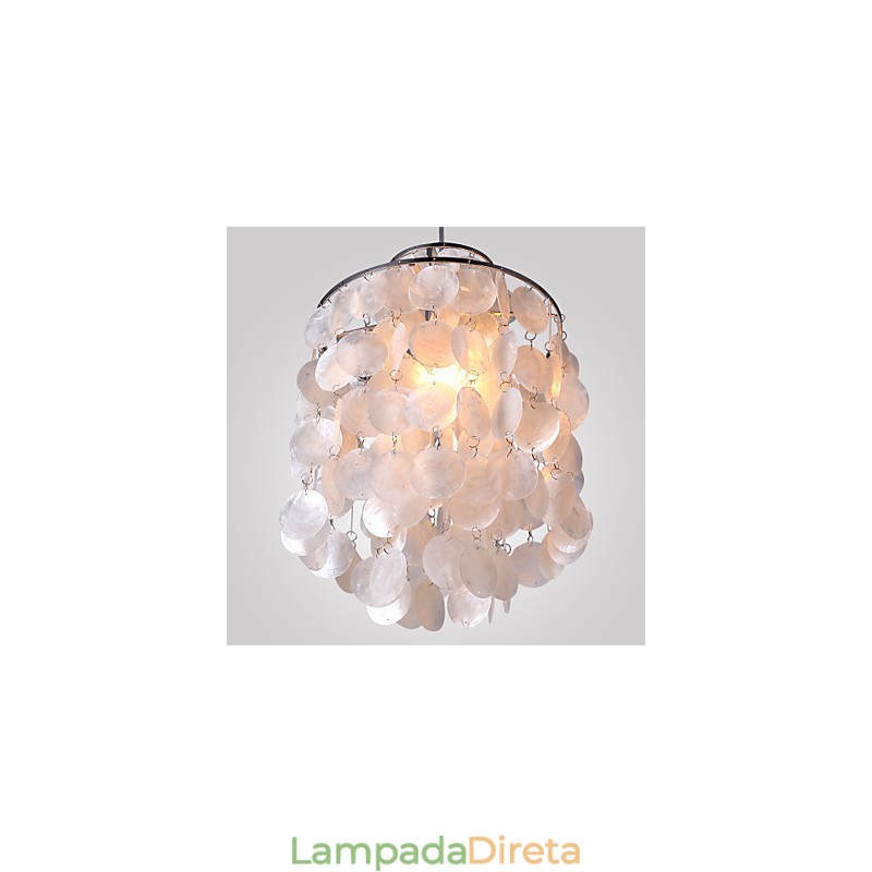 Luminária pendente cromada estilo mini contemporânea moderna