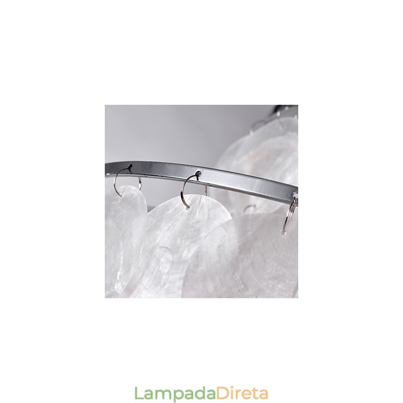 Luminária pendente cromada estilo mini contemporânea moderna