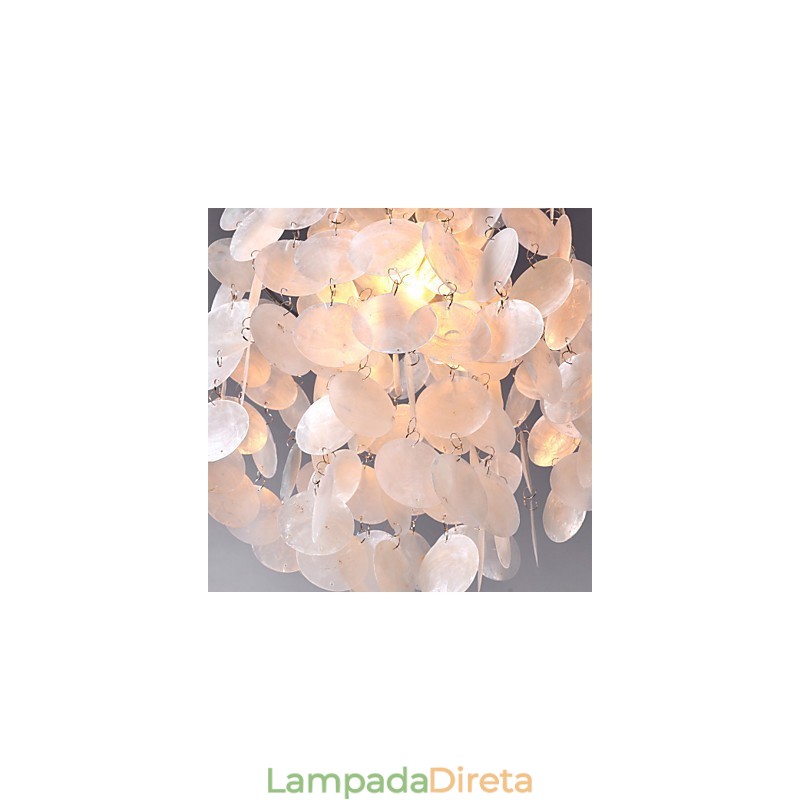 Luminária pendente cromada estilo mini contemporânea moderna