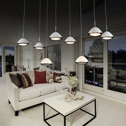 Luminárias pendentes modernas contemporâneas de metal