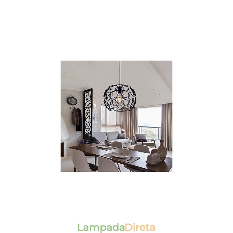 Luminárias pendentes modernas contemporâneas lanterna country metal