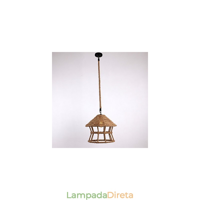 Corda 1 Luz Pendente Contemporâneo Country