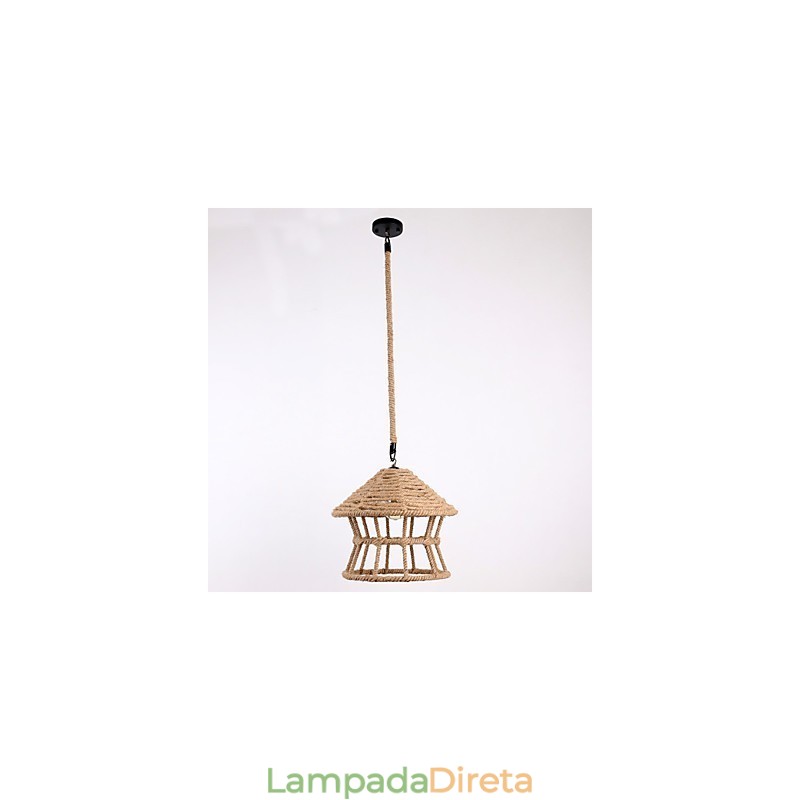 Corda 1 Luz Pendente Contemporâneo Country