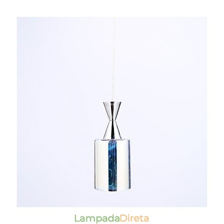 Luminária pendente cromada Dream Laser Engraving L Luminária pendente cromada Dream Laser Engraving L