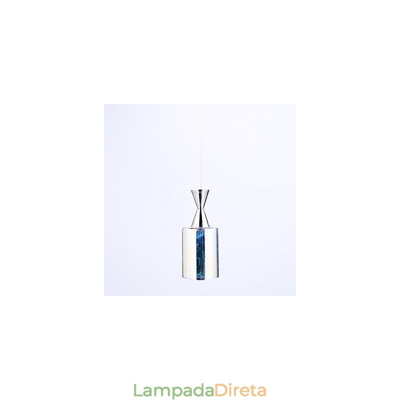 Luminária pendente cromada Dream Laser Engraving L